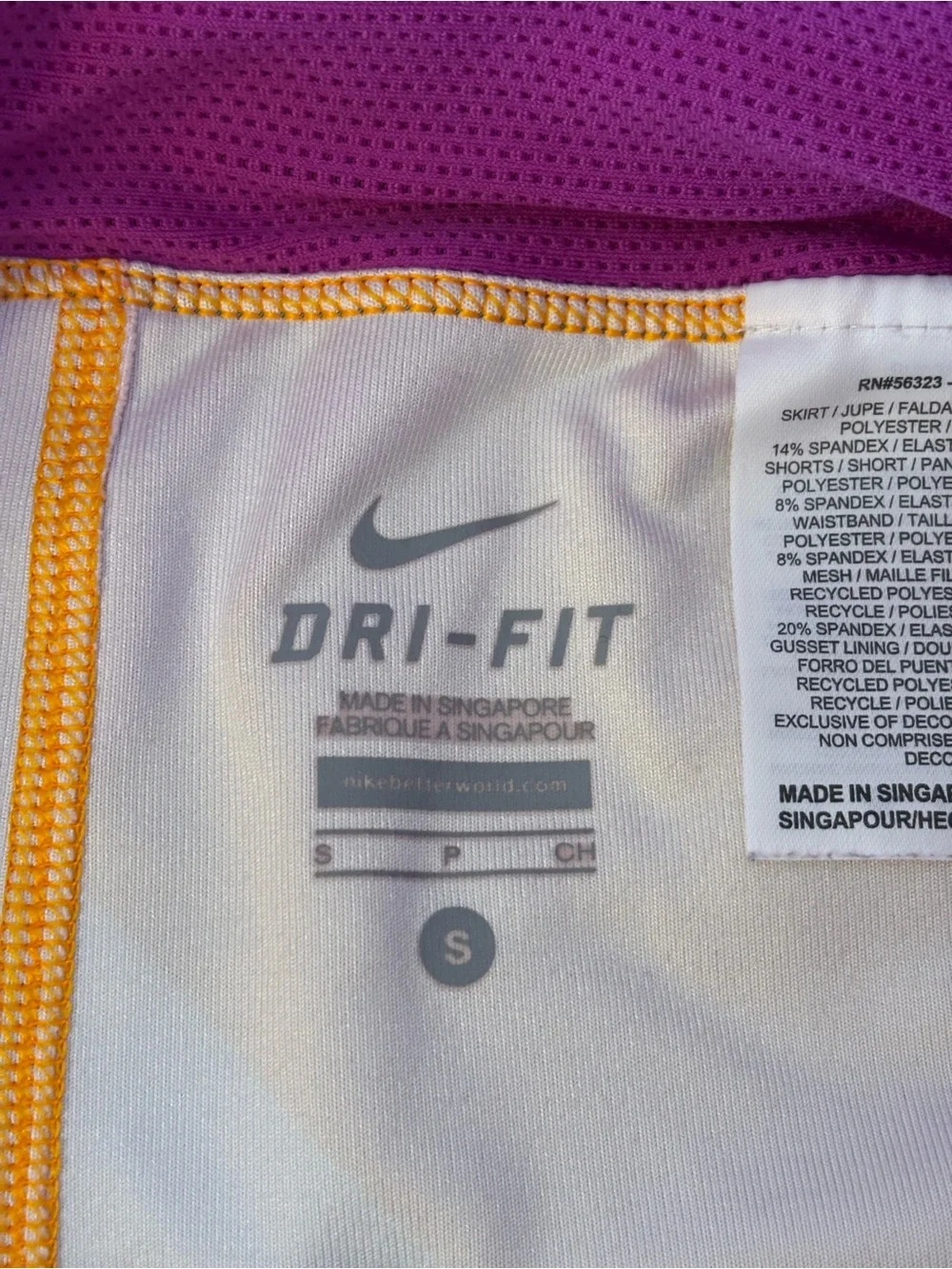 Nike Women's Teal Tennis Skirt with Purple Trim